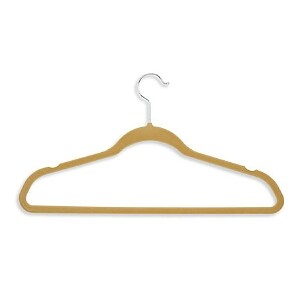 Honey Can Do Tan Velvet Hangers, 20pk