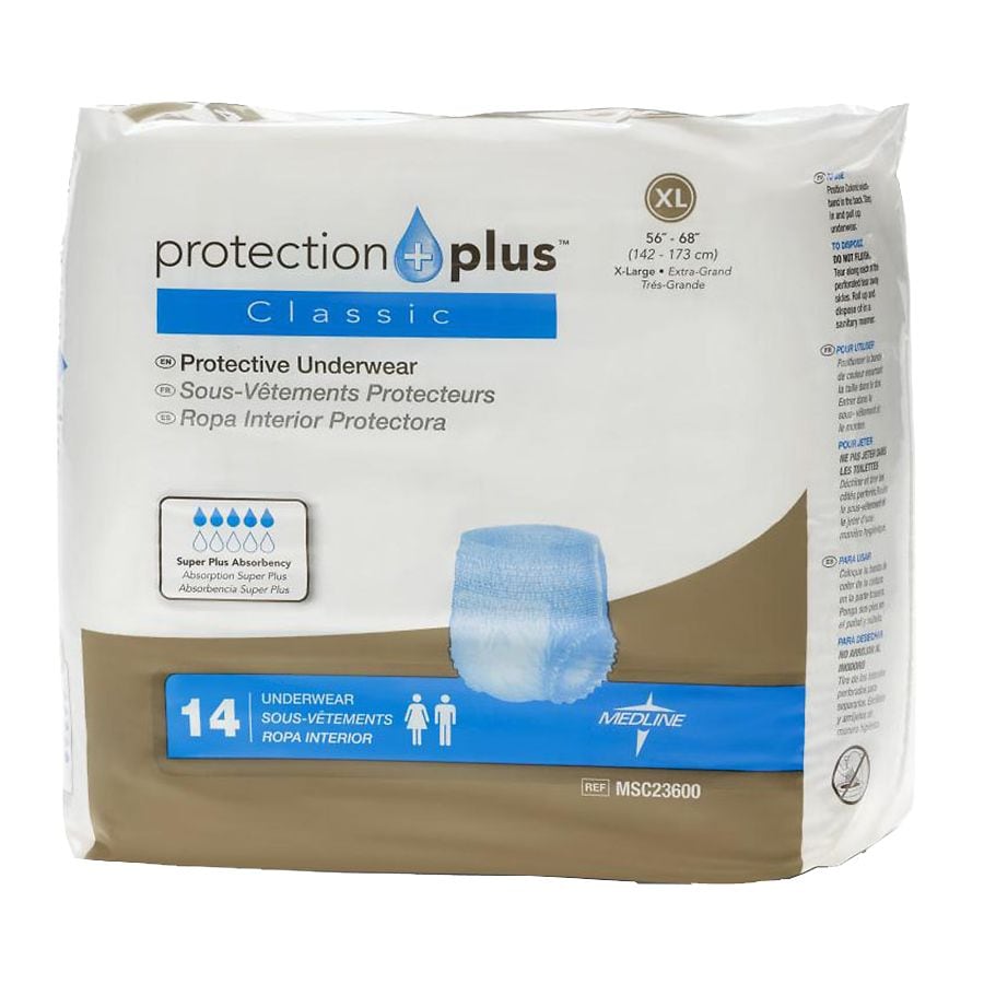 Medline Protection Plus Classic Protective Underwear Extra Large