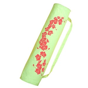 Wai Lana Orchid Tote Soft Green with Coral Print
