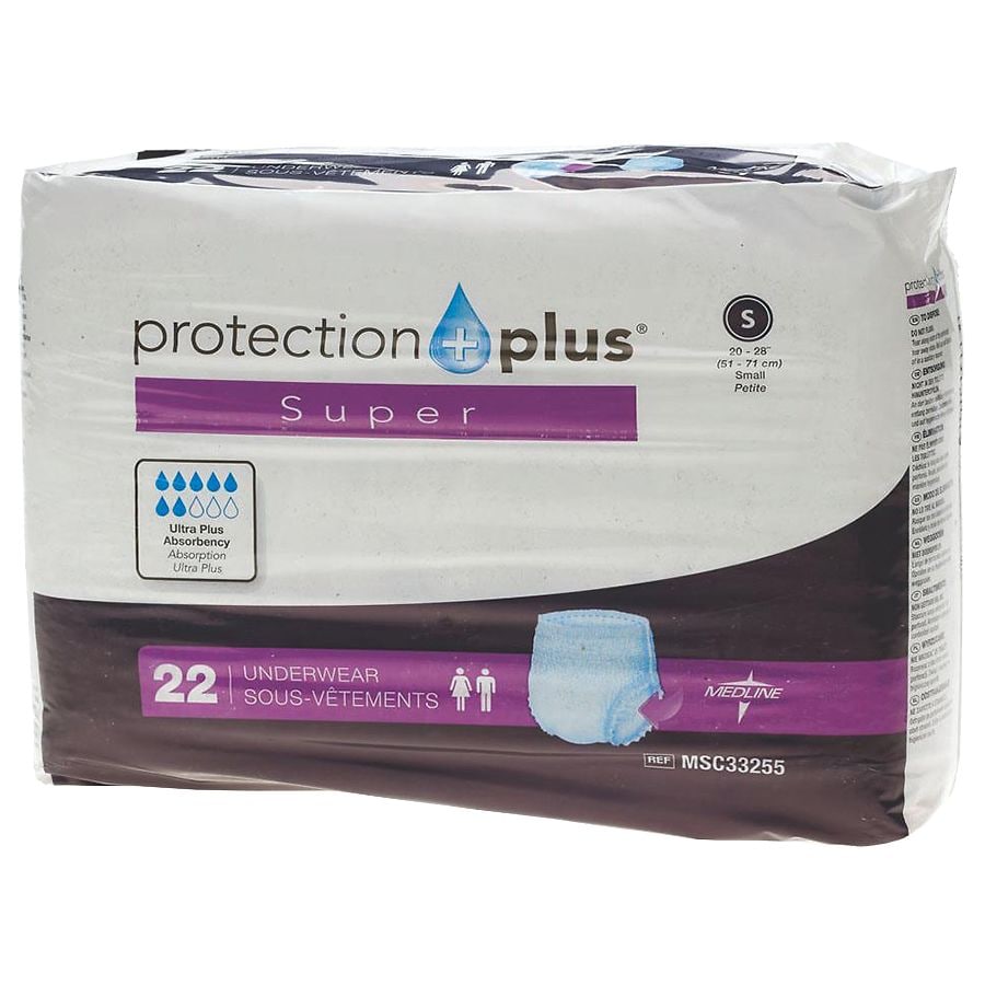 Medline Protection Plus Super Protective Underwear Small