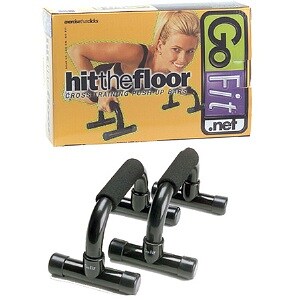 GoFit Push Up Bars with Foam Handles (Pair) Black