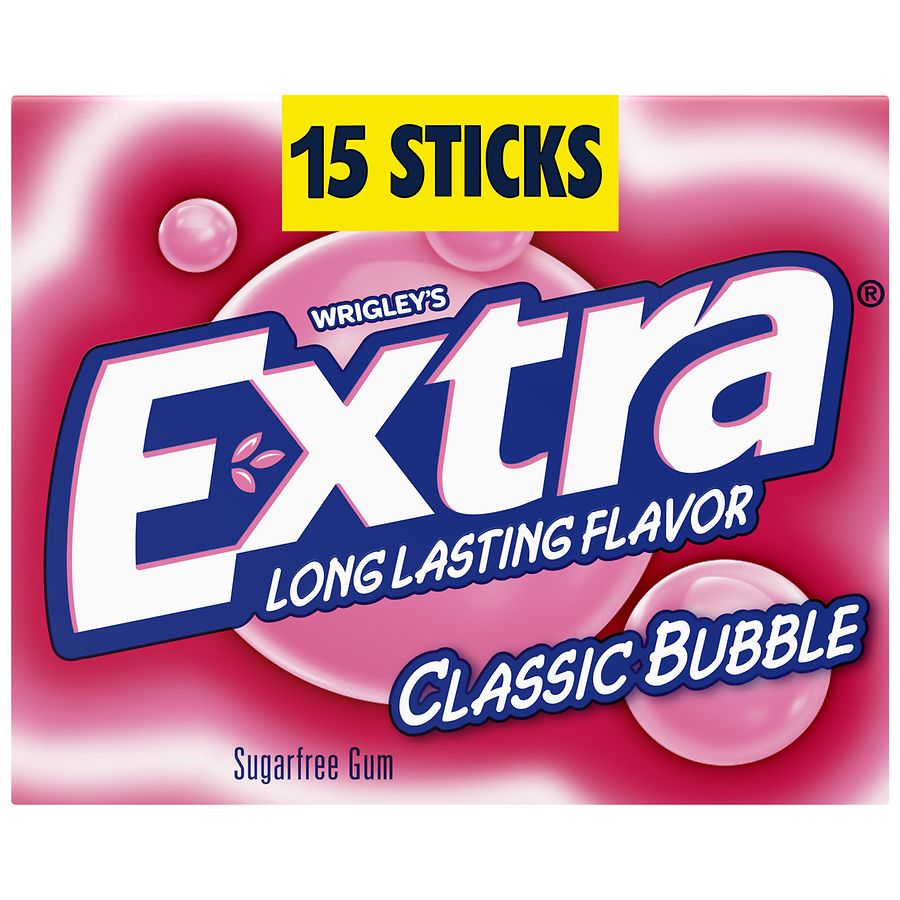 Extra Bubblegum Chewing Gum Classic Bubble Gum | Walgreens