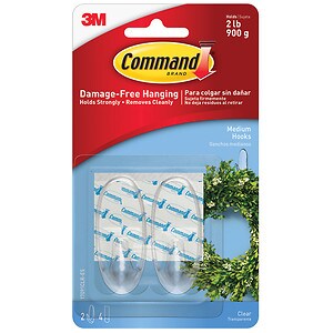Command General Purpose Medium Hooks Clear