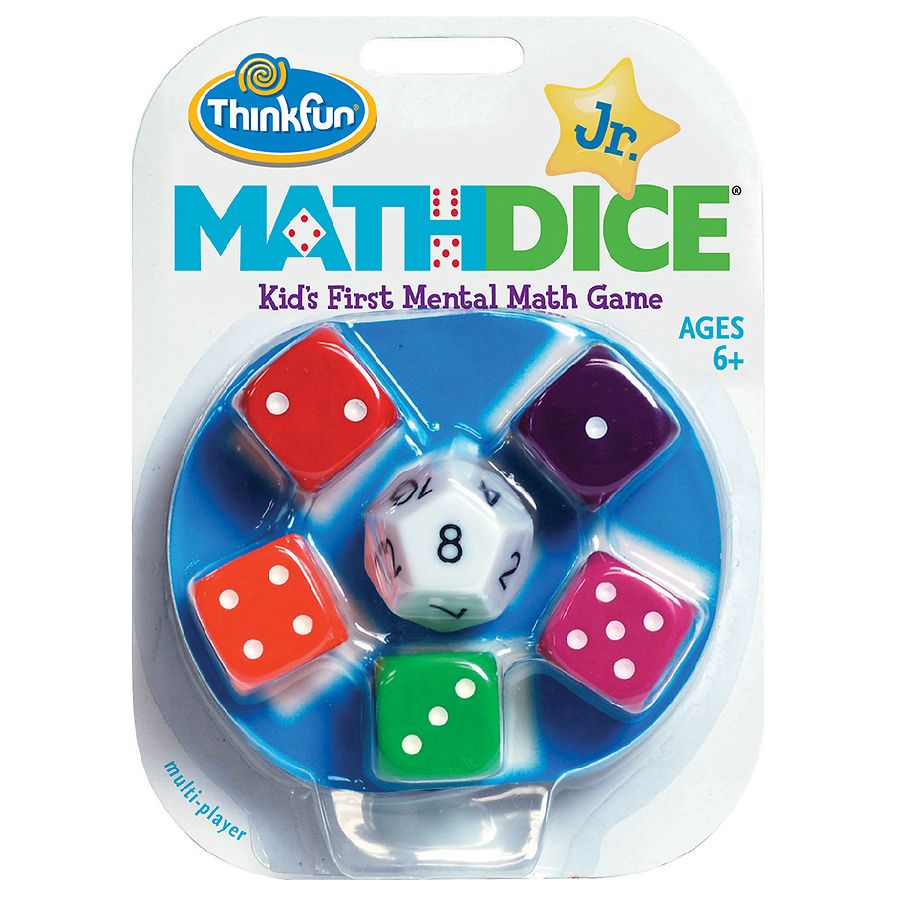 Kids ThinkFun Math Dice Jr Mental Game With Bag Multi Player Training for sale online