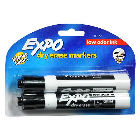 2 Four packs of Wexford dry erase Markers Low Odor Black,Blue,Red,and Green 