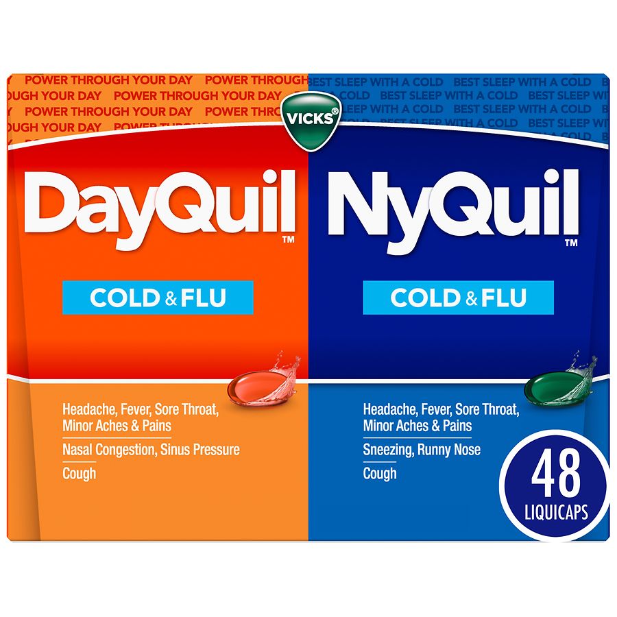 Vicks Dayquil Nyquil Cold Flu Relief Combo Pack LiquiCaps Walgreens