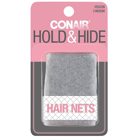 Conair Hold & Hide Individually Packaged Hair Nets Brown