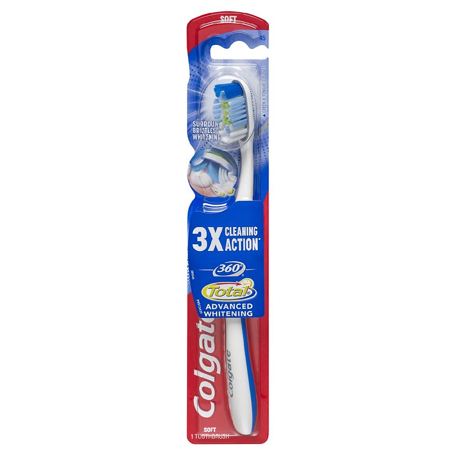  Colgate 360 Total Advanced Whitening Soft Toothbrush Soft 