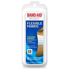 Band Aid Brand Flexible Fabric Adhesive Bandages, All One Size 3 4 In X 