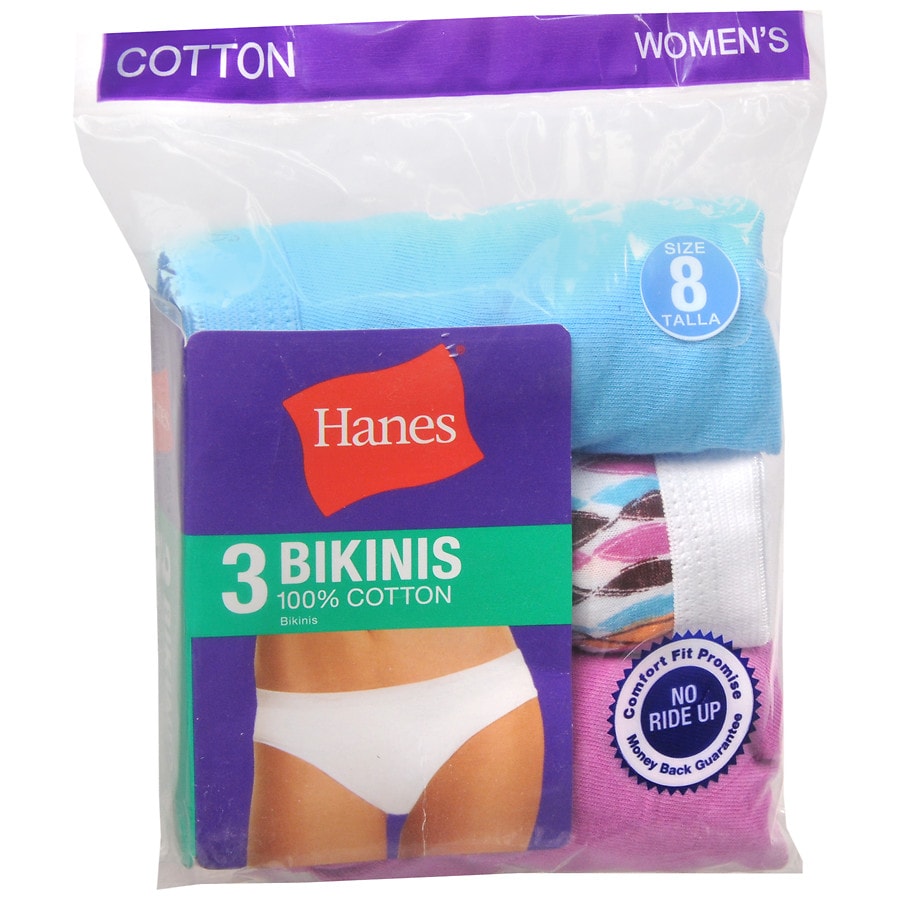  Hanes Women's Cotton Bikinis 