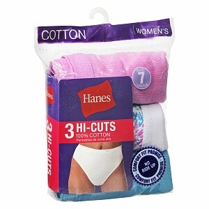 Hanes Women's Cotton Hi-Cuts Size 9