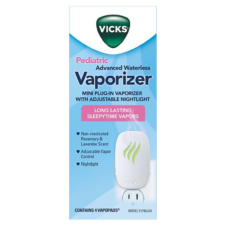 Vicks Advanced Soothing Vapors Mini Waterless Vaporizer with Nightlight Pediatric