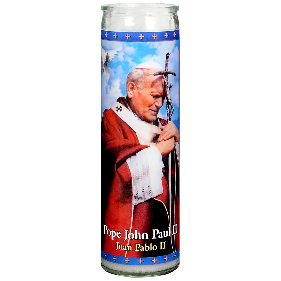 St. Jude Pope John Paul II Prayer Candle 8.25 inch