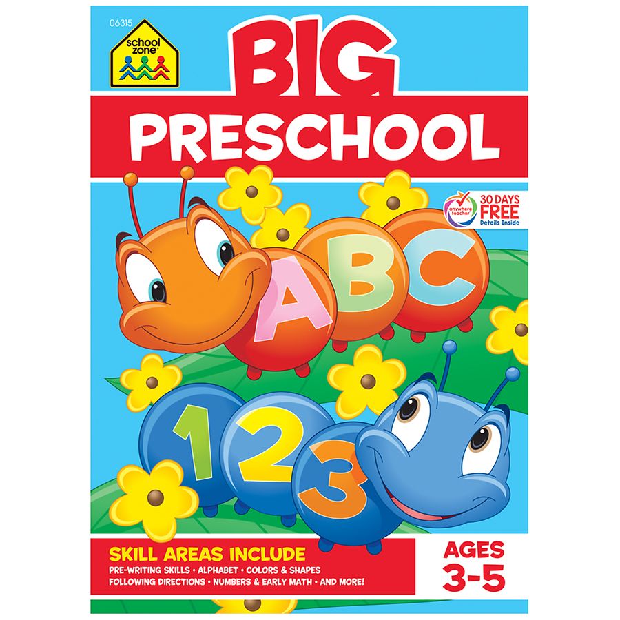 School Zone Big Preschool Workbook Walgreens - 