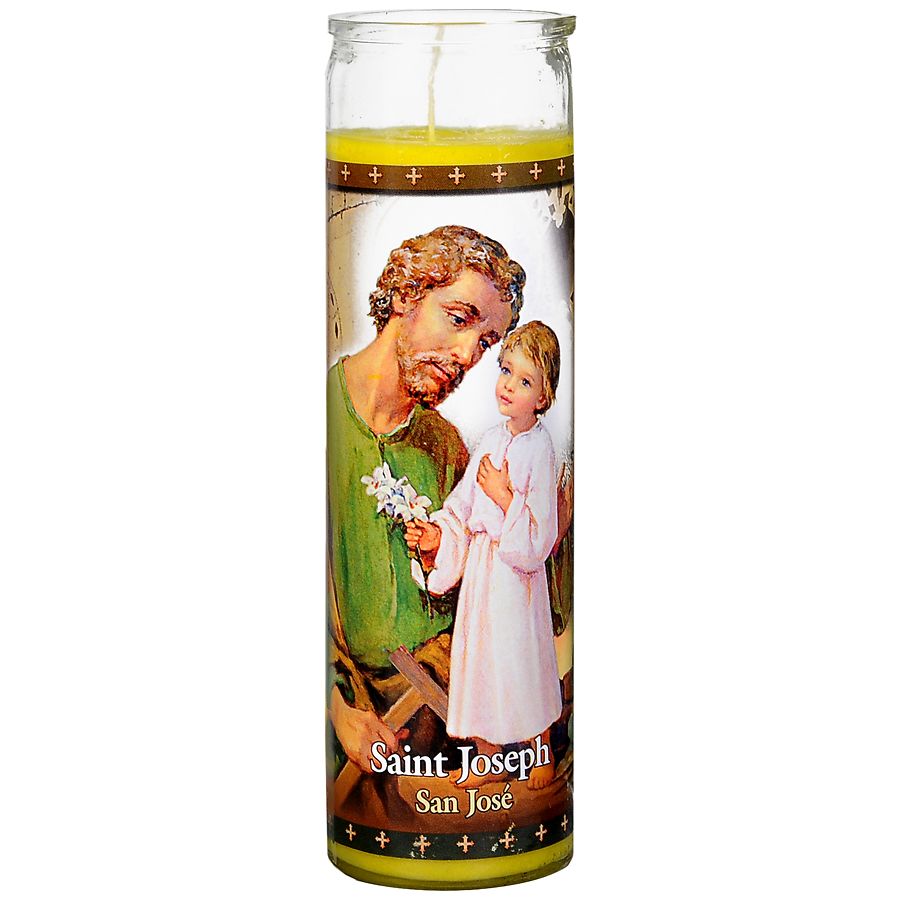 St. Jude Saint Joseph Prayer Candle 8 inch