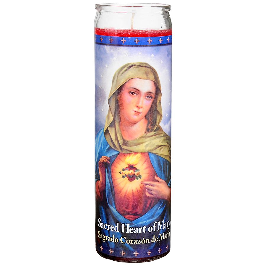 St. Jude Sacred Heart of Mary Prayer Candle 8.25 inch