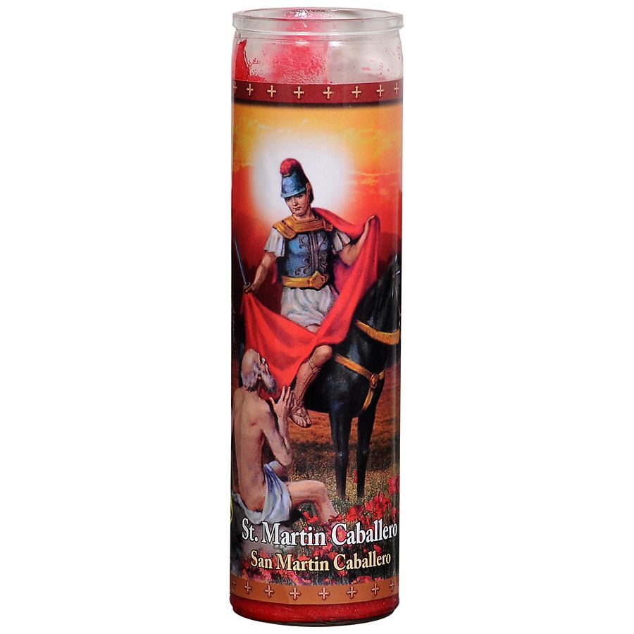 St. Jude St. Martin Caballero Prayer Candle 8.25 inch