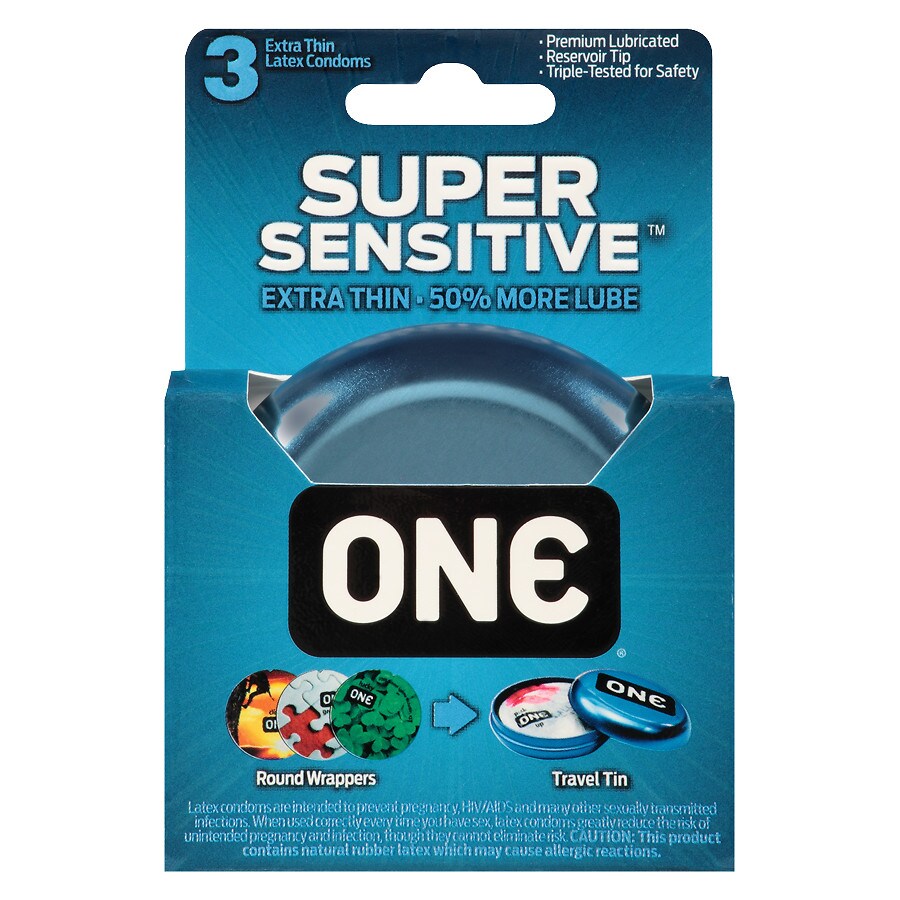 One Super Sensitive Extra Thin Lubricated Latex Condoms Walgreens