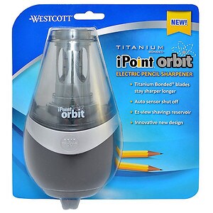 Westcott iPoint Curve Battery Powered Pencil Sharpener