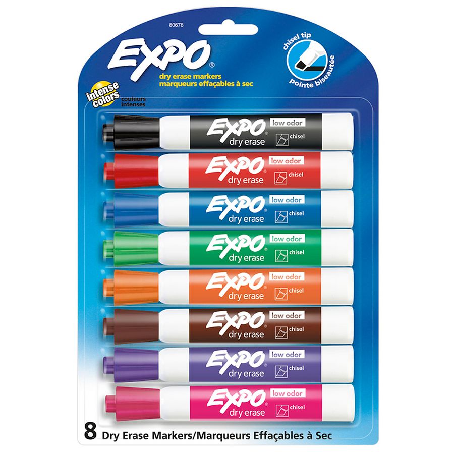 Expo Dry Erase Markers Chisel Tip Walgreens