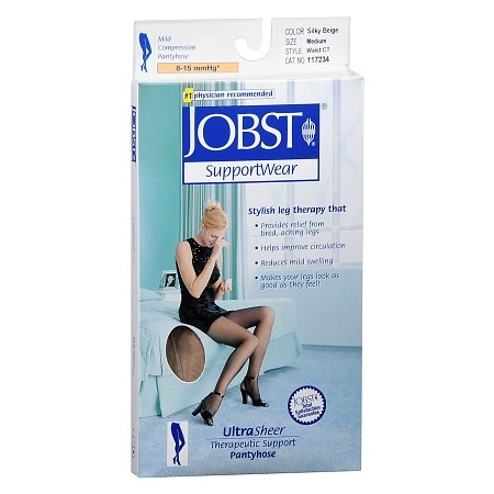 Jobst SupportWear Mild Compression Pantyhose Ultra Sheer Beige, Beige