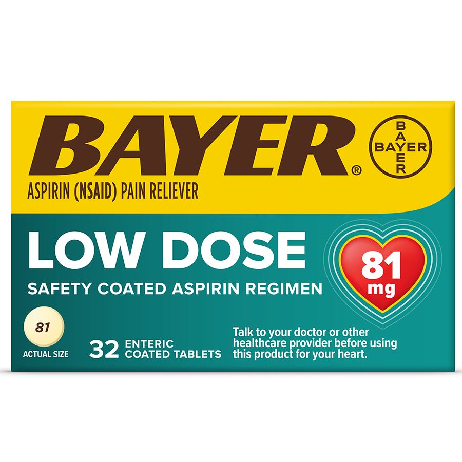 Bayer Low Dose Aspirin 81 mg Enteric Coated Tablets | Walgreens