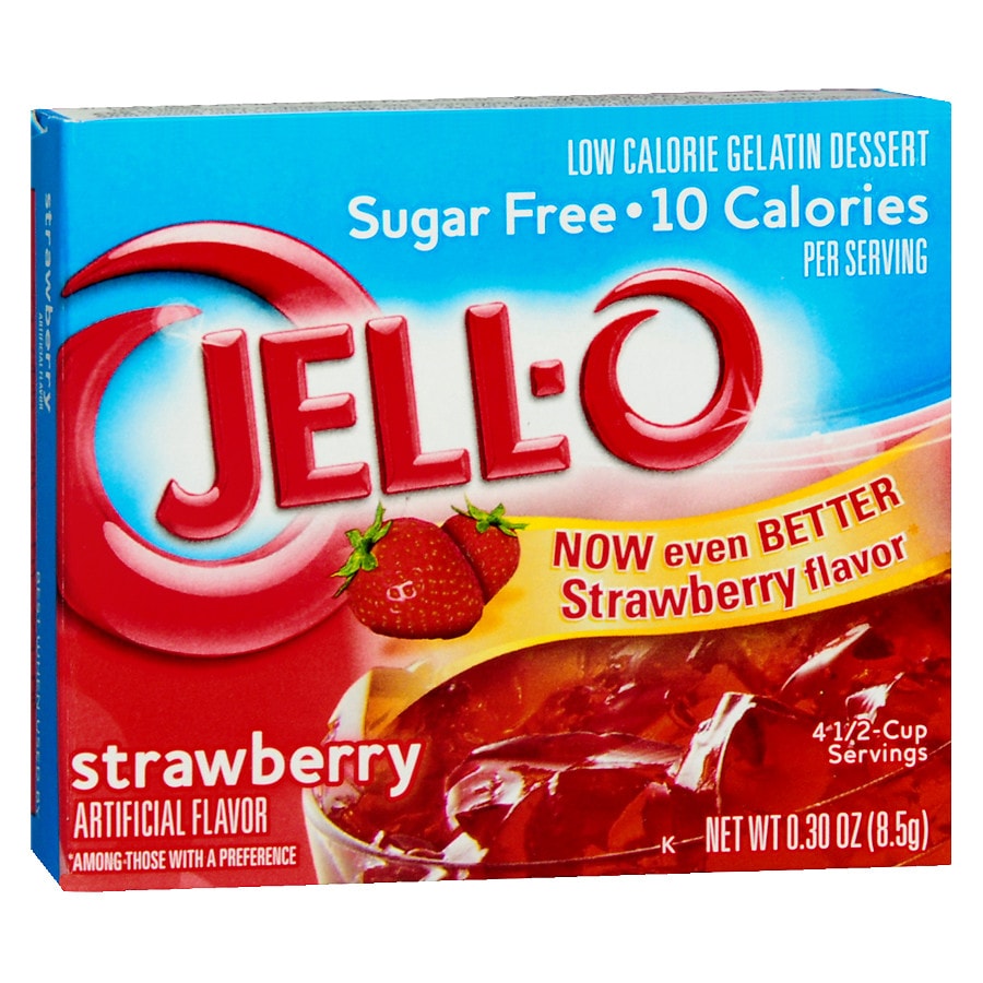 Jell-O Strawberry Sugar-Free Low Calorie Gelatin Dessert