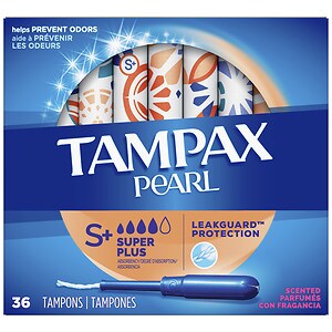 Tampax Pearl Pearl Tampons with Plastic Applicators, Fresh Scent