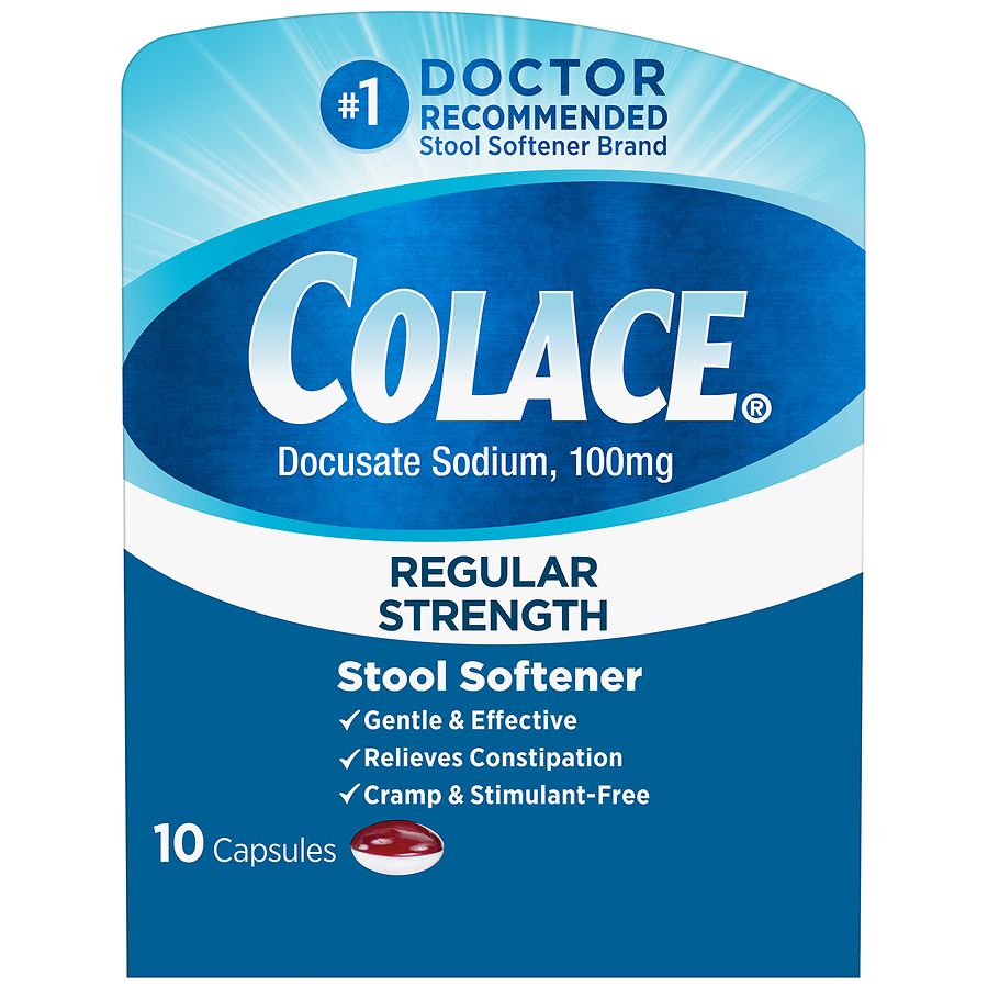 Colace Docusate Sodium Stool Softener Regular Strength Capsules | Walgreens