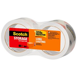 3M Scotch Moving & Storage Packaging Tape Rolls 2 Pack