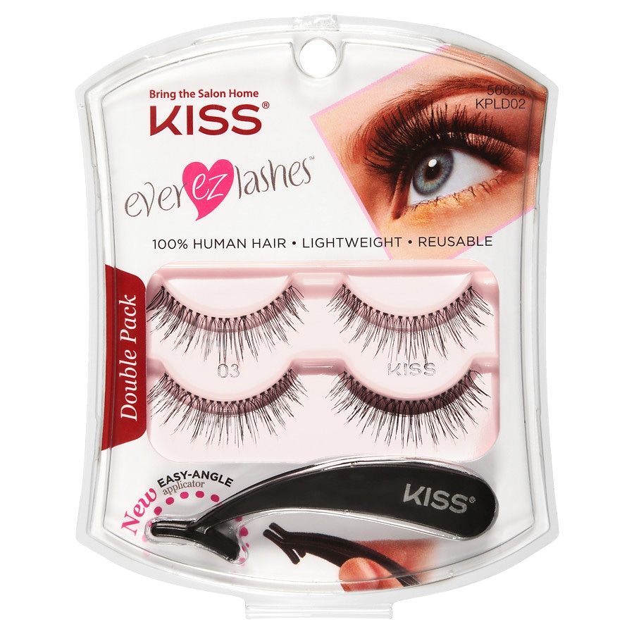  Kiss Ever EZ Lashes - Double Pack, Black 