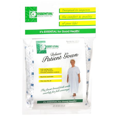Essential Medical Deluxe Patient Gown White