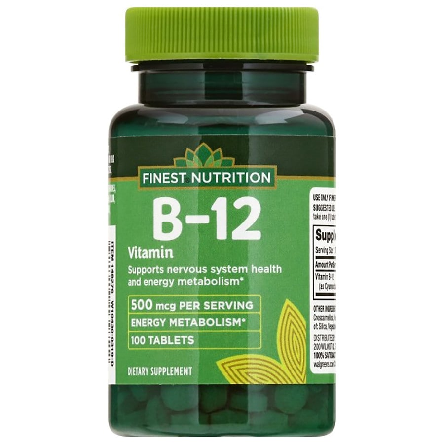  Finest Nutrition B-12 Vitamin 500 mcg Dietary Supplement Tablets 