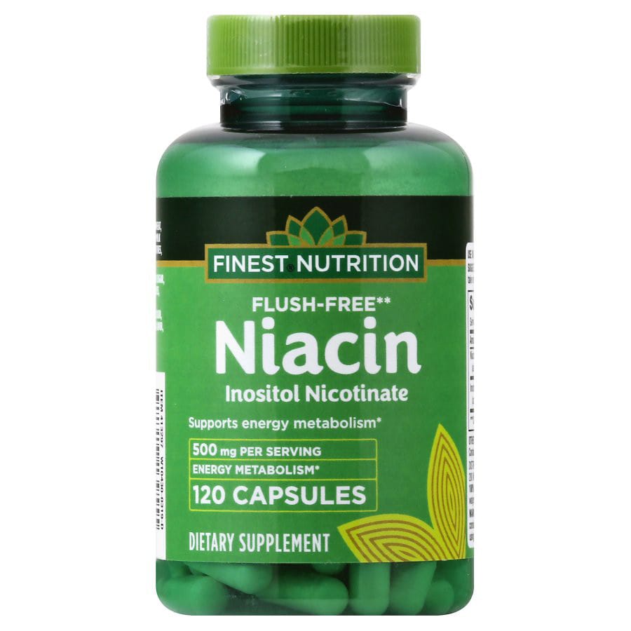 Finest Nutrition Niacin 500 mg Dietary Supplement Capsules