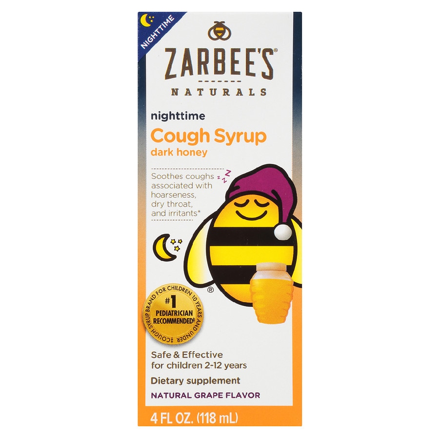 Zarbee S Naturals Children S Nighttime Cough Syrup Grape Walgreens