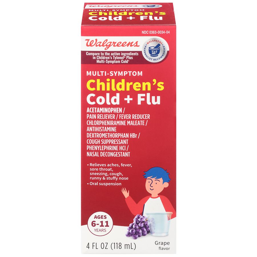 Walgreens Children S Plus Multi Symptom Cold Oral Suspension Grape Walgreens