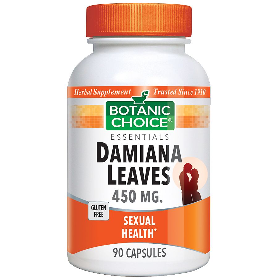 Botanic Choice Damiana Leaves 450 mg Herbal Supplement Capsules