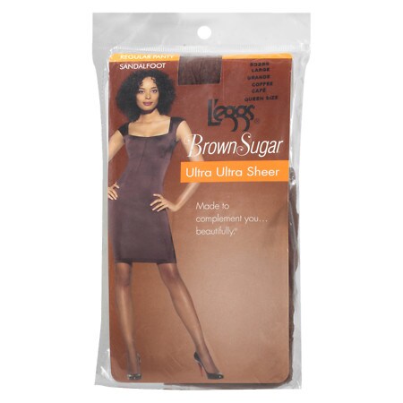 L'eggs Brown Sugar Regular Panty Sandalfoot Ultra Ultra Sheer Pantyhose