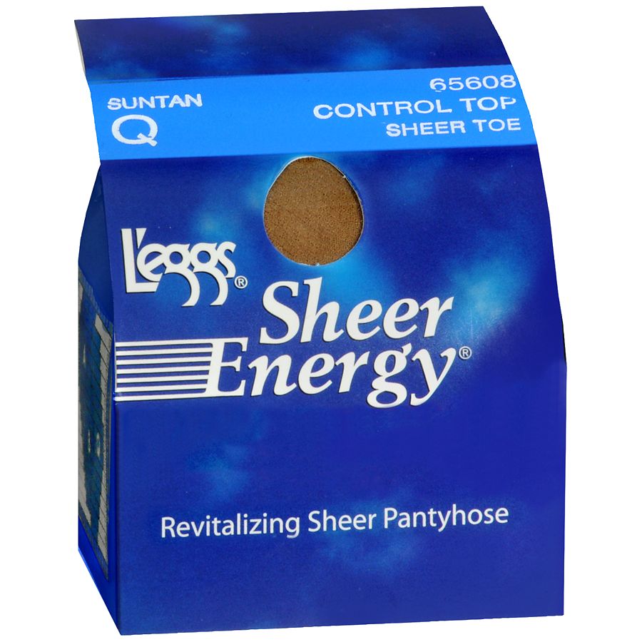 L'eggs Sheer Energy Control Top Medium Support Leg Hosiery Q Suntan