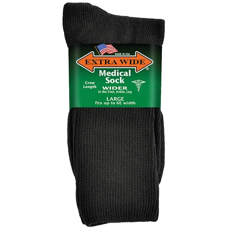 Extra Wide Medical Socks Mens Black