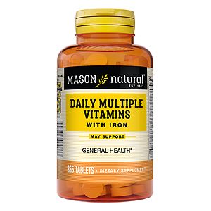 Mason Natural Daily Multiple Vitamins with Iron, Tablets