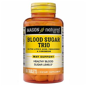 Mason Natural Diabetes Trio Alpha Lipoic Acid, Fenugreek, Chromium, Tablets