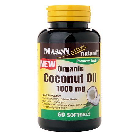 Mason Natural Organic Coconut Oil 1000mg, Softgels