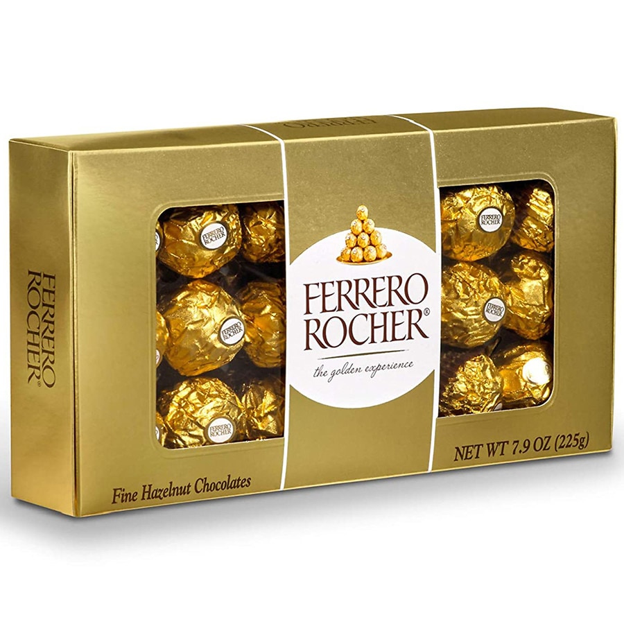 Ferrero Rocher Gift Box Hazelnut 18 Piece Walgreens