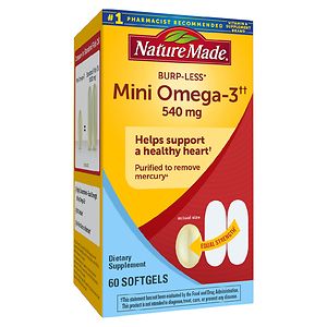 Nature Made Super Omega-3 Fish Oil Mini, Softgels