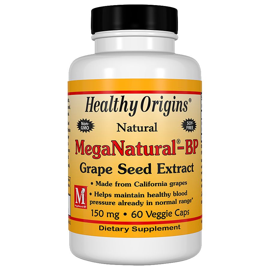  Healthy Origins MegaNatural-BP Grape Seed Extract 150 mg, Capsules 