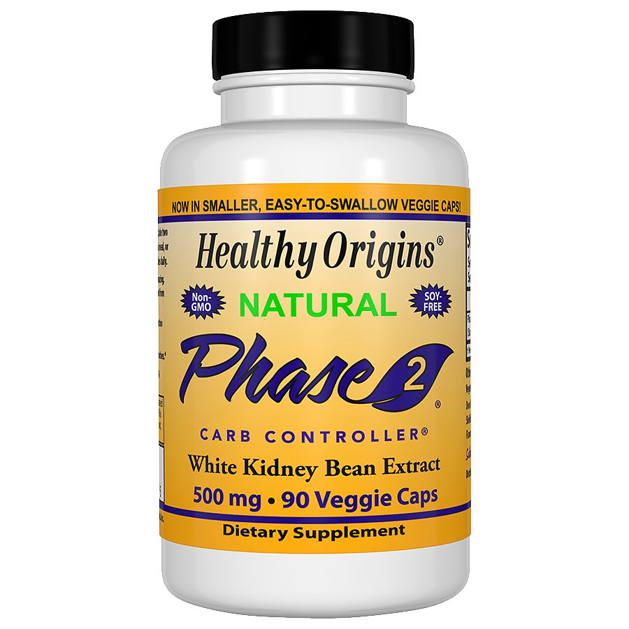 Healthy Origins Phase 2 White Kidney Bean Extract 500 Mg Capsules Walgreens