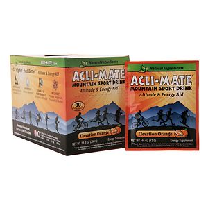 Acli-Mate Mountain Sport Drink Altitude & Energy Aid Packets Orange