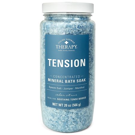 Village Naturals Therapy Mineral Bath Soak Stress & Tension Relief - 20 oz.