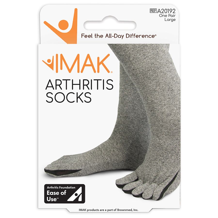  IMAK Arthritis Socks Gray, Gray 